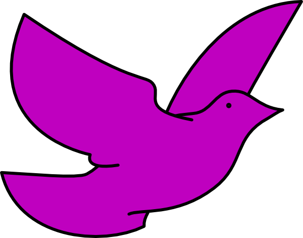 Purple Dove Clip Art - Purple Dove Clip Art (600x470)