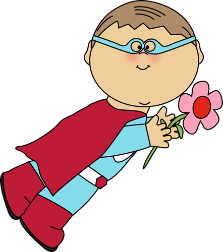 Valentine's Day Superhero Flying - Valentines Day Clip Art Superhero ...