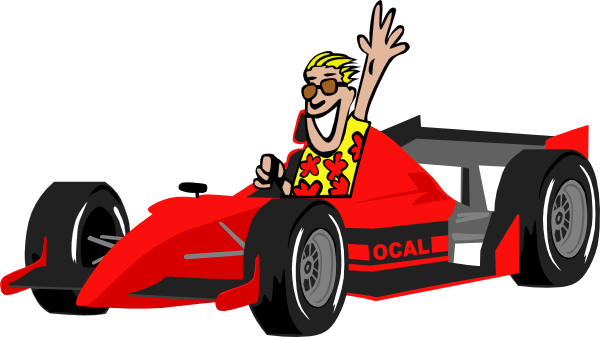 Cartoon Racing Cars - Race Car Clipart Png (600x337)