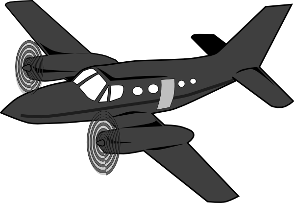 Dark Plane Clip Art At Clker - U2 Plane Clipart (600x414)