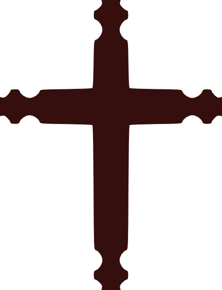 Brown Cross Clip Art - Brown Cross Png (456x594)