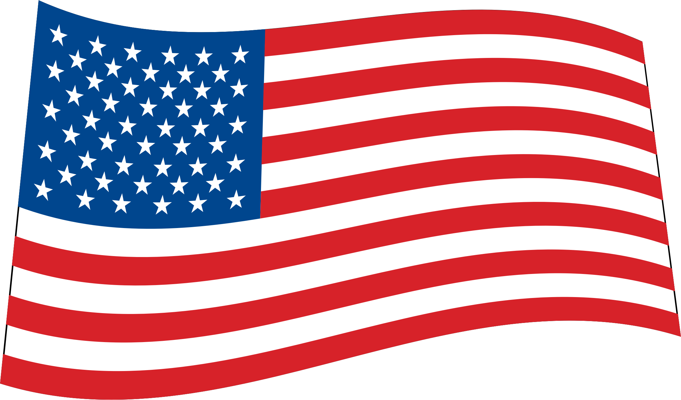 U - S - A - Flag - American Flag Waving Png (2210x1298)