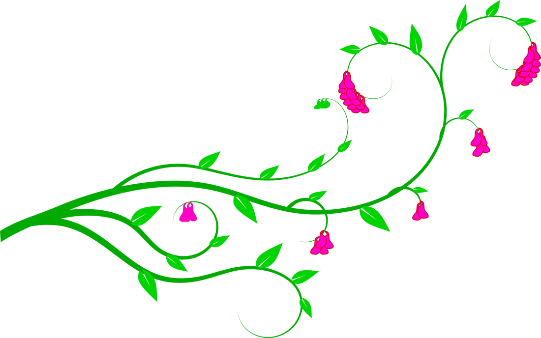 Sunflower Clipart Vine - Flower Vines Transparent (1100x688)