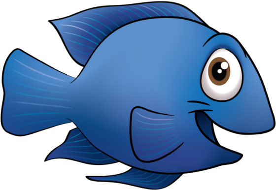 Blue Fish Clip Art - Blue Fish Clipart (600x412)