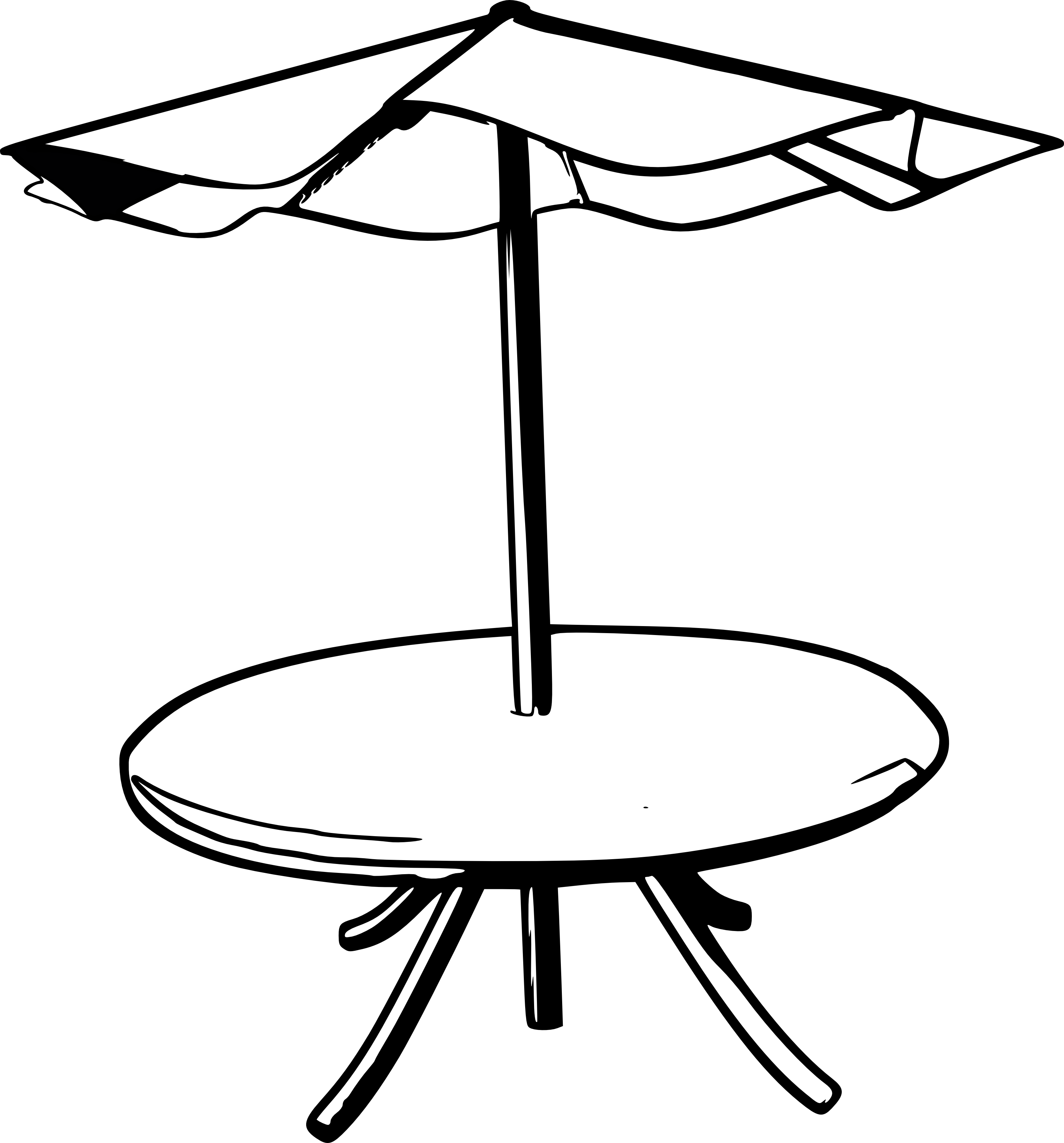 Beach - Table Umbrella Clipart (3333x3580)