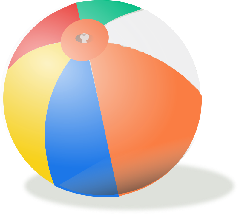 1 - Beach Ball Clip Art Transparent (800x721)