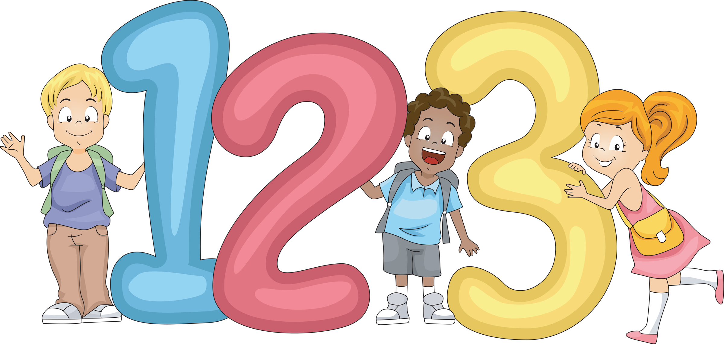 Number Clipart For Kid Png - 123 Clipart Png (2400x1139)