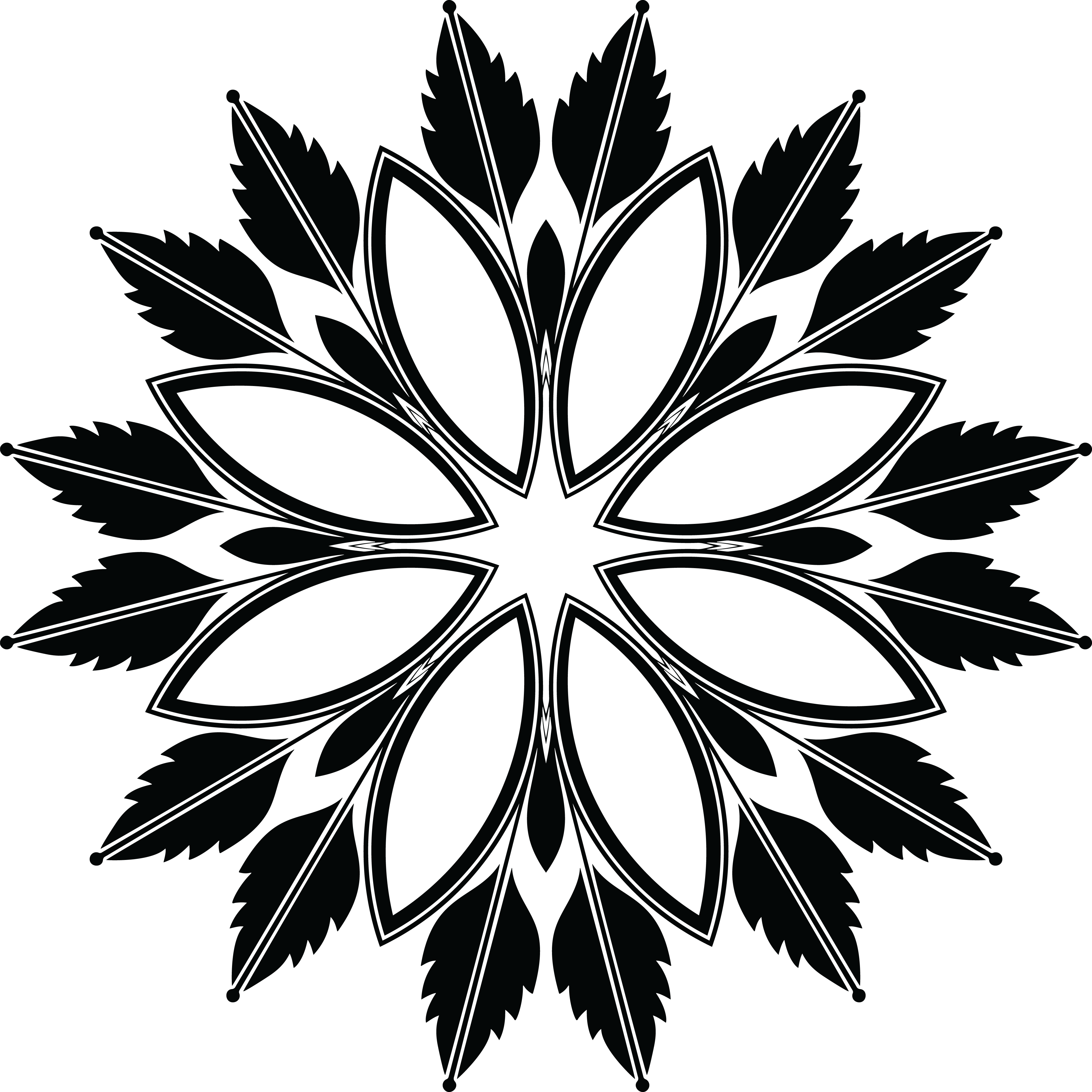 Free Clipart Of A Floral Design Element - Scalable Vector Graphics (4000x4000)