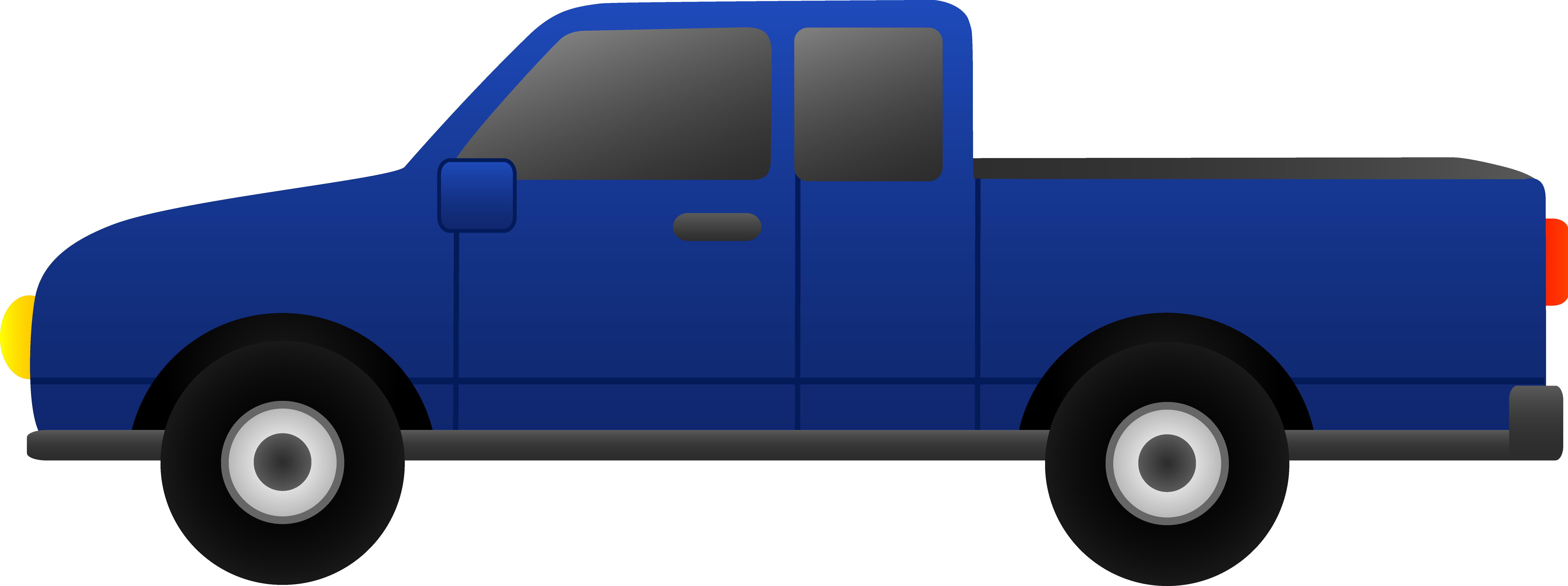 Truck Clipart - Blue Truck Clip Art (8576x3207)