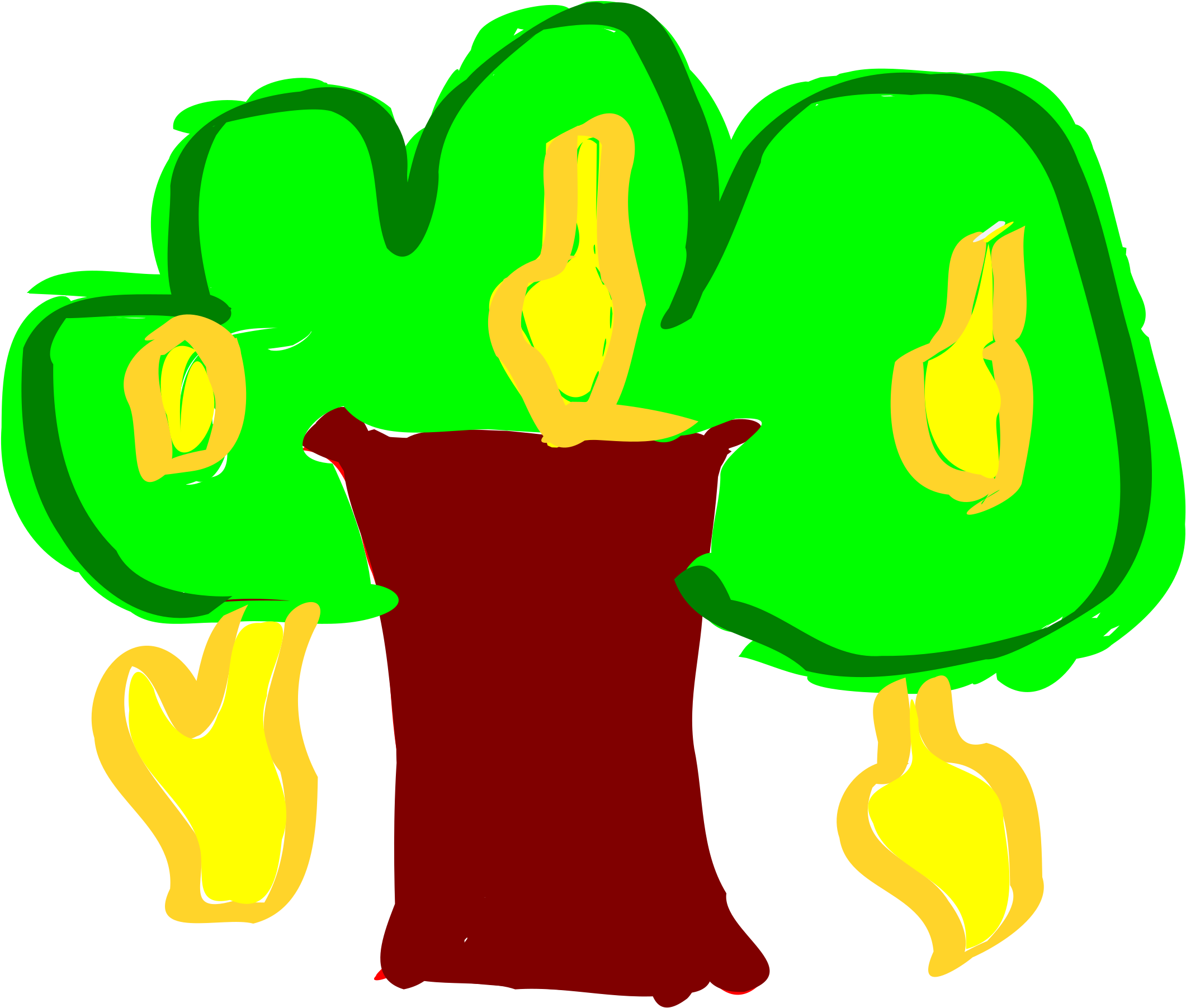 Clipart Of A Mango Tree Cartoony - Mango Trees Clipart (2400x2400)