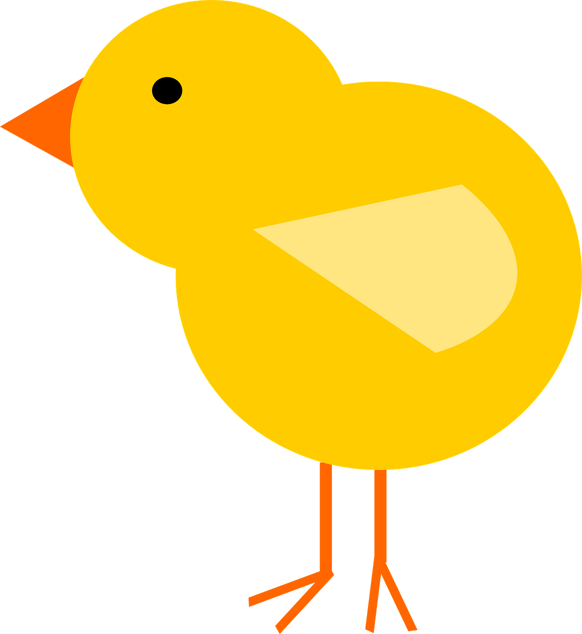 Clip Art Image Chick - Baby Chicken Cartoon Png (1175x1280)