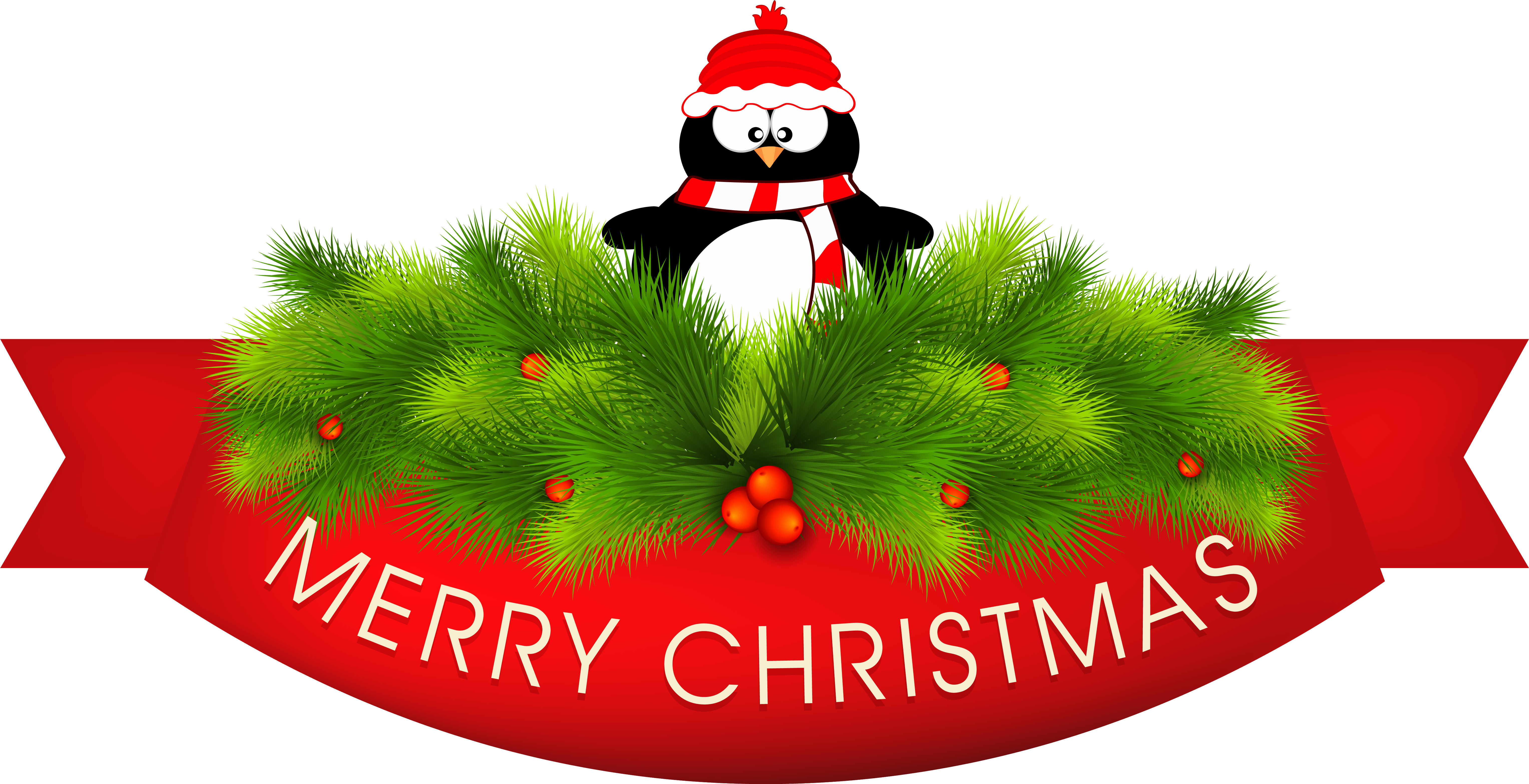 Merry Christmas Clipart Decoration - Merry Christmas Images Png (6256x3208)