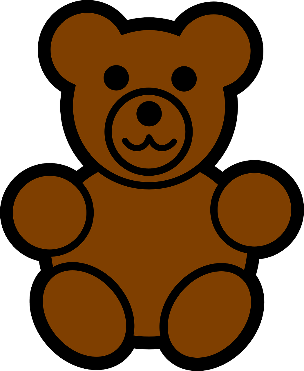 Bear Clip Art At Clker - Gummy Bear Coloring Pages (1048x1280)
