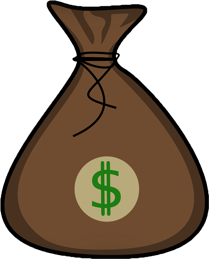 Clipart Info - Money Bag No Background (860x943)