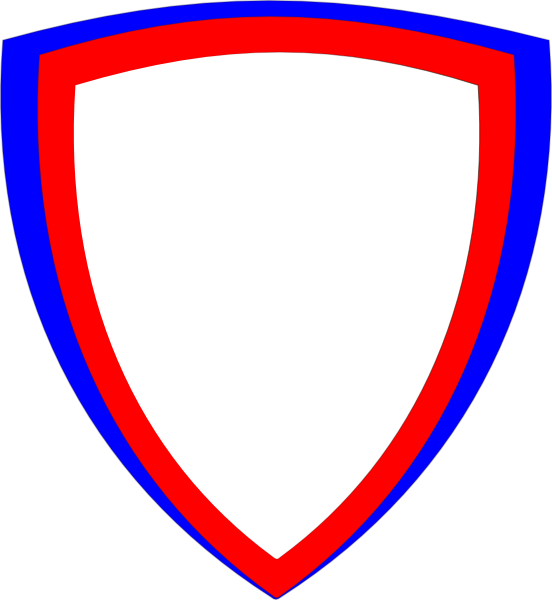 Superhero Shield Cliparts - Red And Blue Shield Png (552x600)