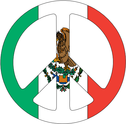 Mexican Flag Clip Art - Peace Italian Flag (555x718)