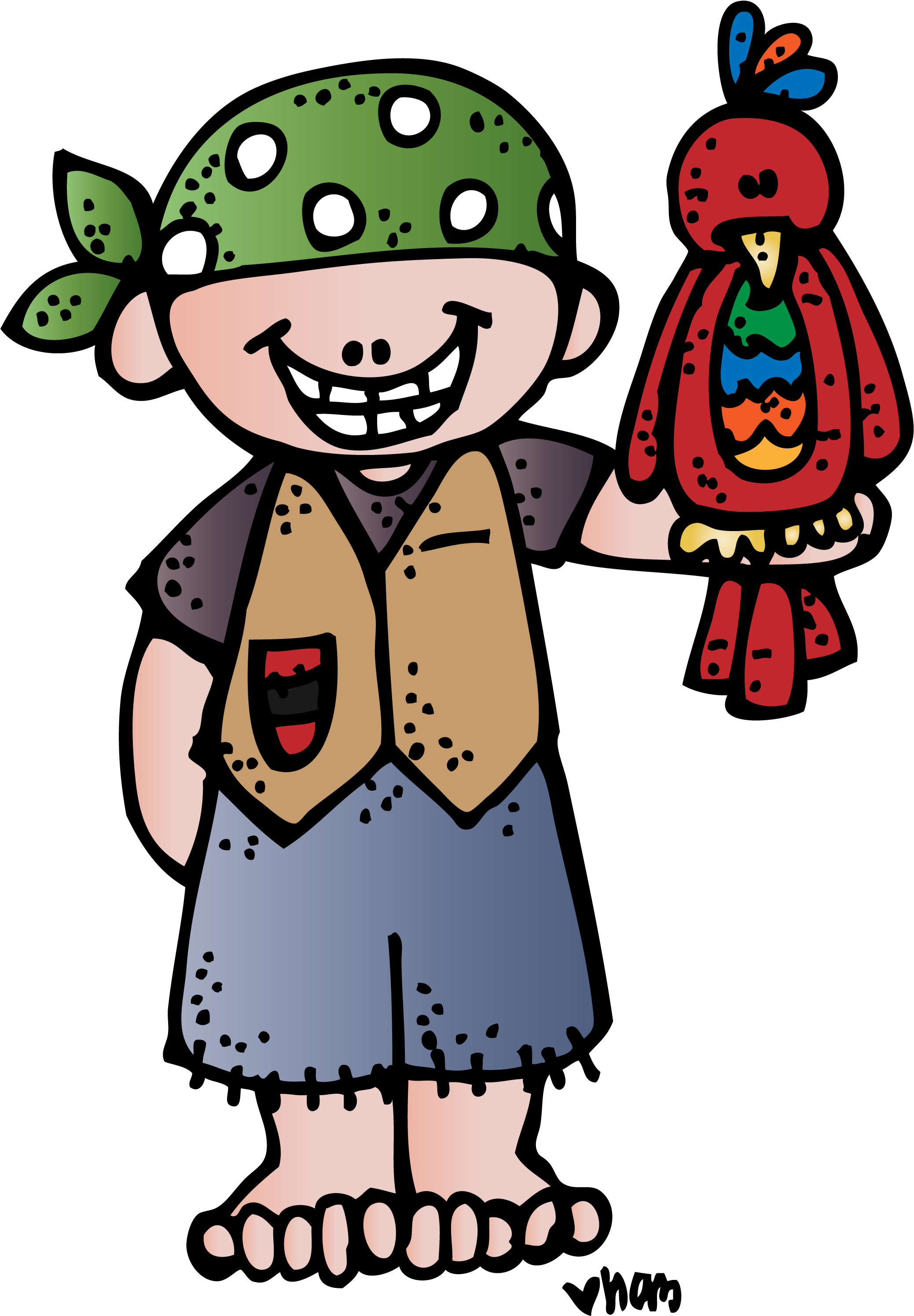 Lds Clipart, Pirate Clip Art, Pirate Font, Pirate Parrot, - Melonheadz Pirate Clipart (2076x3000)