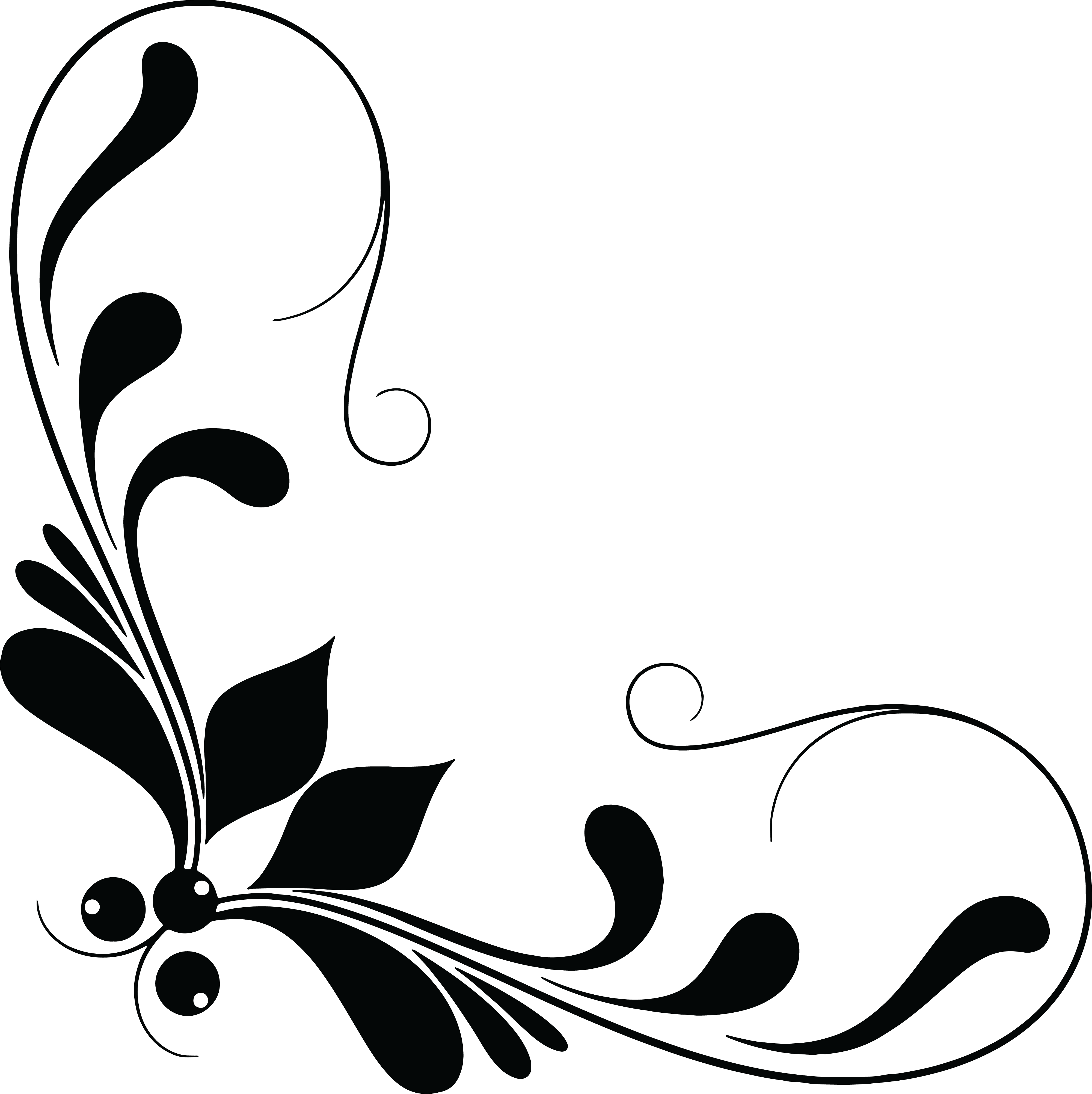 Free Clipart Of A Floral Design Element - Floral Design Element Png (4000x4008)
