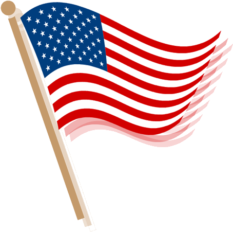 American Flag Clip Art Waving - American Flag Clip Art (480x480)
