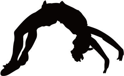 Cheerleading Silhouette Tumbling Gymnastics Clip Art - Cheerleader Silhouette Png (721x406)