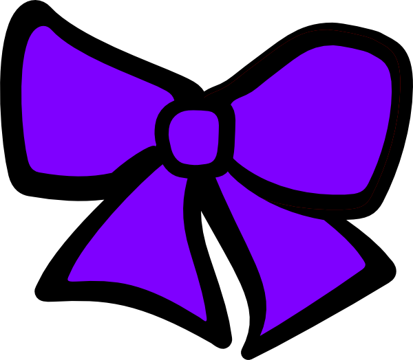 Hair Bow Clip Art At Clker - Draw A Hair Bow (600x524)