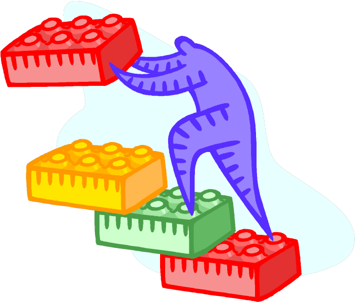 Lego Border Clipart Kid - Building Something Clipart (710x614)