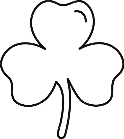 Shamrock Leaf Outline Icons By Canva Clipart - Shamrock Outline Png (492x550)
