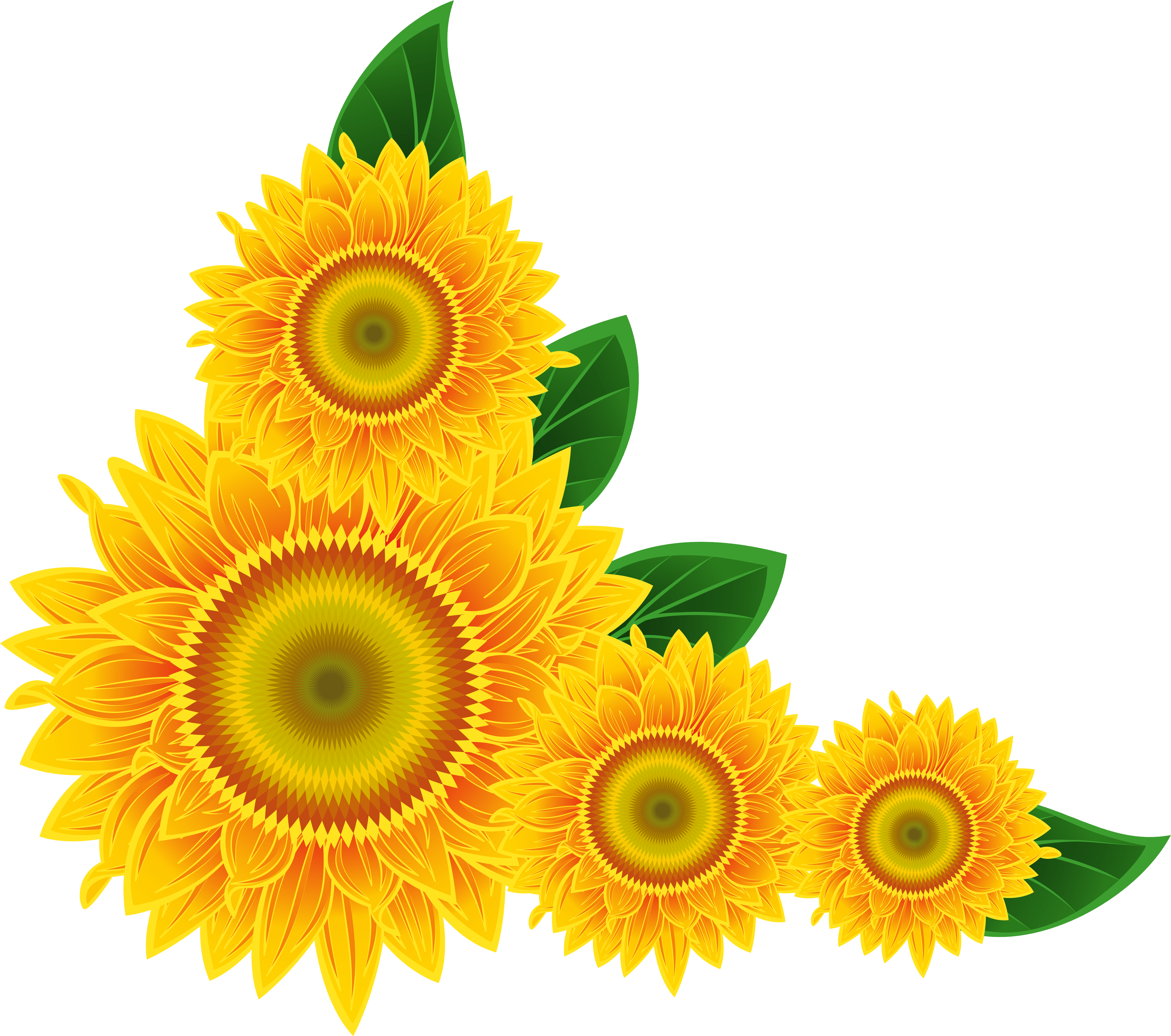 Sunflower Clip Art Images Xbox - Sunflower Corner Png (4409x3864)