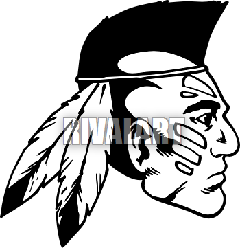 Indian Head Logo Clip Art Clipart - Draw An Indian Head (350x361)