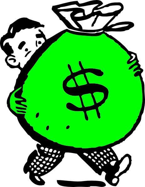 Money Bag Clip Art - Money Bag Clipart (462x594)