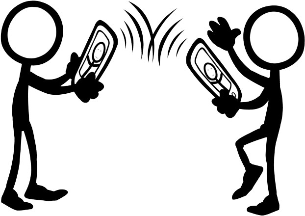 People Talking Clipart Transparent - Two People Talking On The Phone Clipart (743x478)