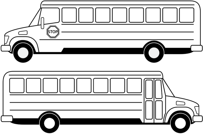 School Bus Clip Art Download Free - School Bus Clipart Black And White (800x561)
