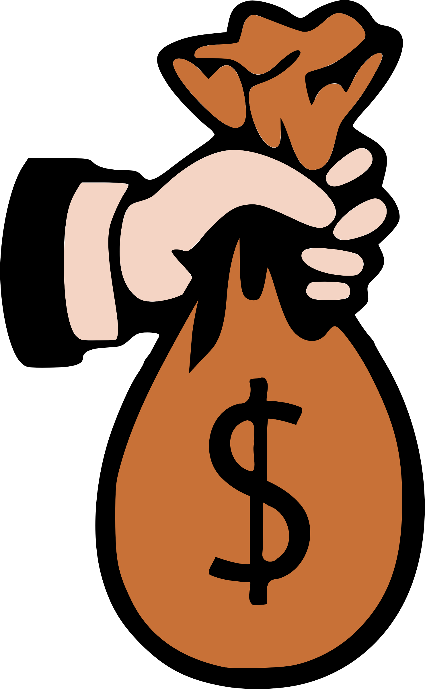 Clip Art - Money Bag Clipart (1482x2400)