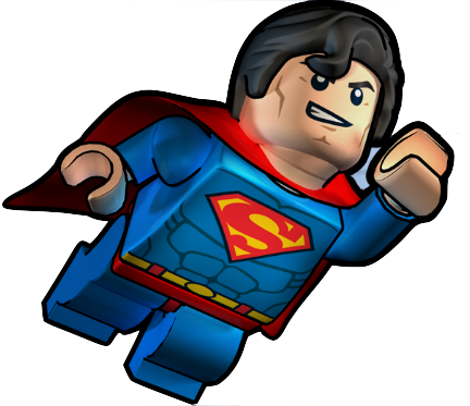 Lego Clipart Superman - Lego Super Man Png (432x373)
