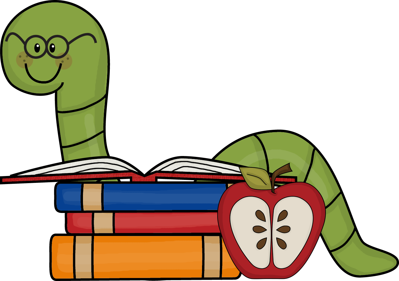 Free Book Clipart For Teachers Clipartxtras - Book Worm Clip Art (1337x942)