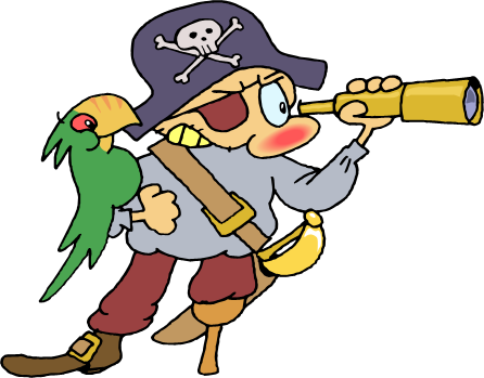 Pirate Clip Art Animated Free Clipart Images - Pirate Clip Art (446x349)