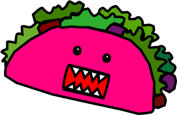Taco Clip Art Clipart - Cartoon Taco (600x475)