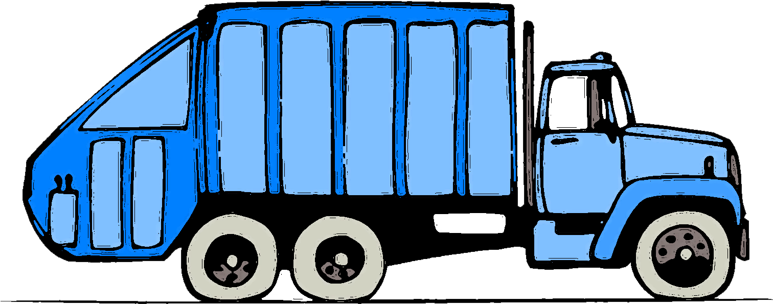 Pretty - Clip Art Garbage Truck (1546x659)