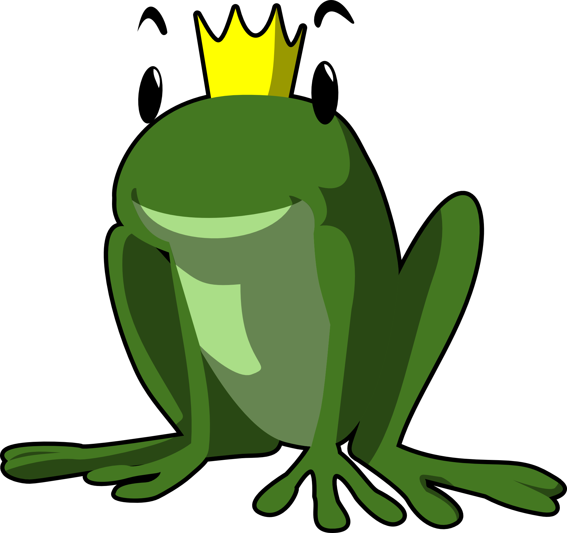 Snow Frog Cliparts - Rana De La Bella Durmiente (2400x2254)