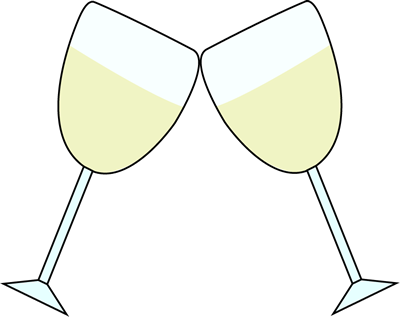 New Year Clipart Champagne Bottle Glass - Champagne Glass (400x317)