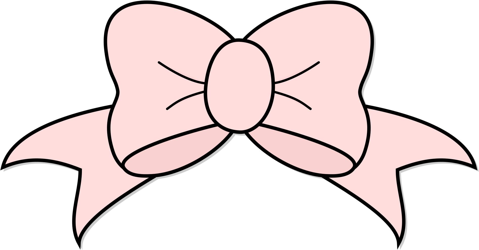 Pink Bow Drawing (2400x1697)