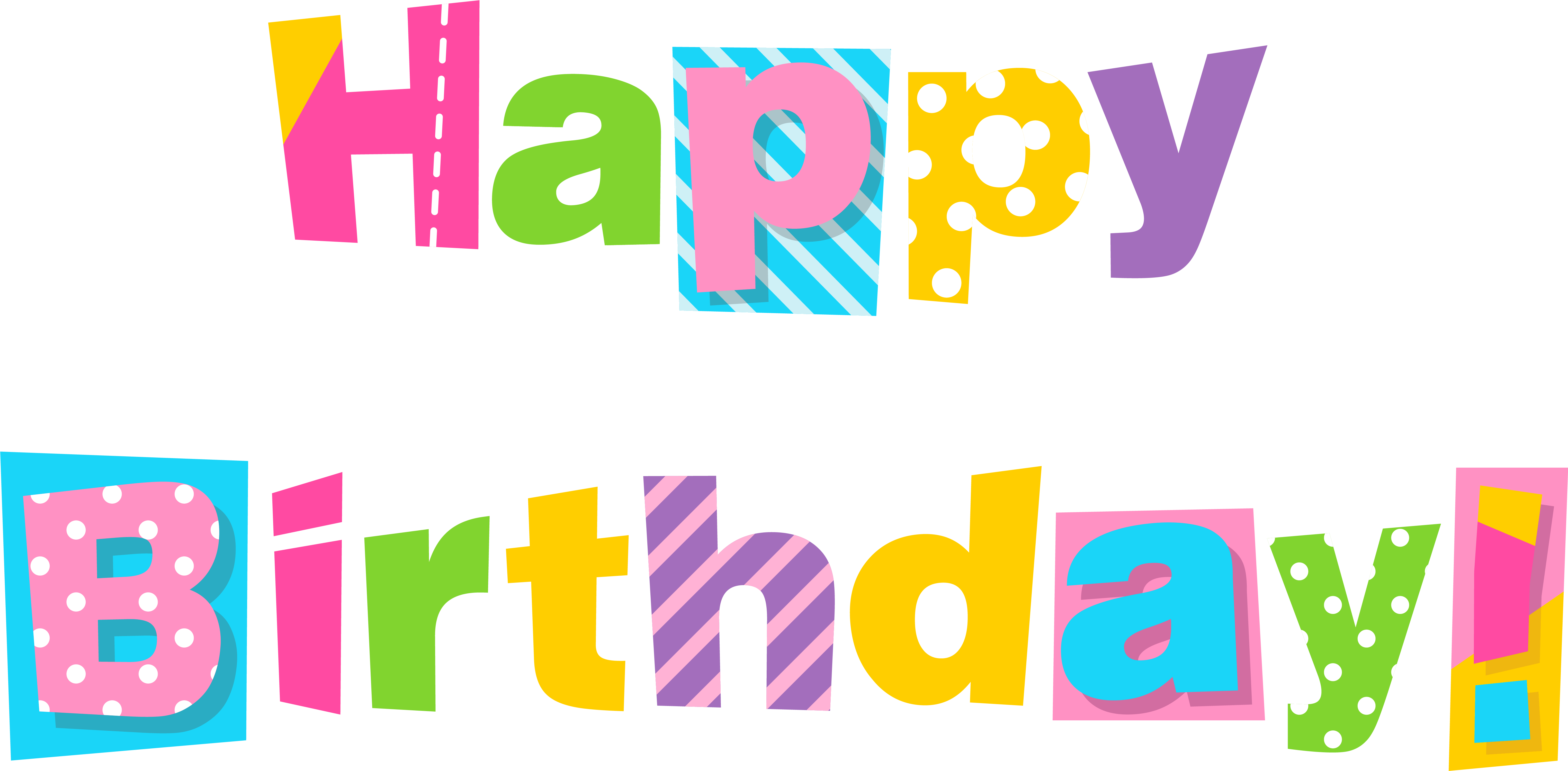 Happy Birthday Banner Clip Art Free Clipart Images - Transparent Happy Birthday Clipart (6332x3114)