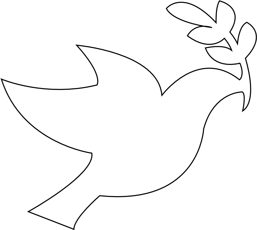White Dove Clipart Peace Symbol - White Dove Peace Symbol (999x875)