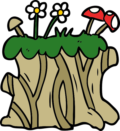 Cartoon Tree Stump Icon - Cartoon Tree Stump Icon (507x550)
