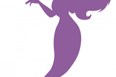 Mermaid Clipart Transparent - Mermaids Silhouette Purple (450x300)