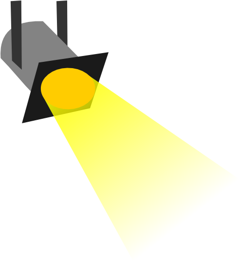 Free Person Clipart Image Cartoon Spotlight Clipart - Spot Light Clip Art (600x583)