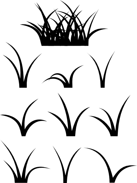 Grass Clip Art - Blades Of Grass Silhouette (450x600)