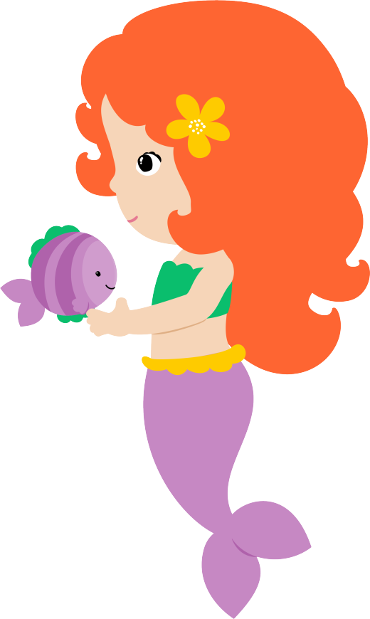 I Mermaids And Sealife - Mermaid Clipart (520x870)