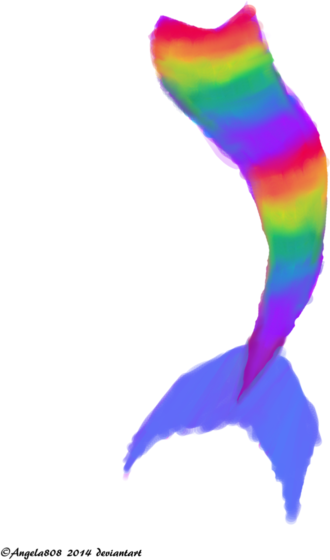 Rainbow Mermaid Tail Stock By Angela808 On Deviantart - Illustration (1024x1365)