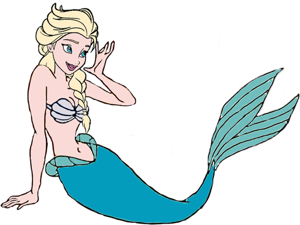 Mermaid Clipart Elsa - Alice As A Mermaid (1024x768)